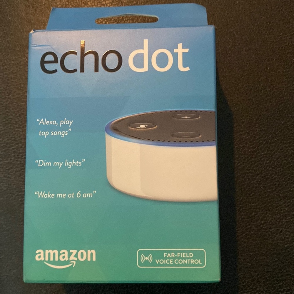 Brand new, never opened Amazon echo dot